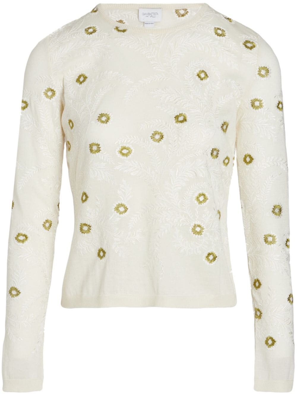 Giambattista Valli floral-embroidered jumper - White von Giambattista Valli