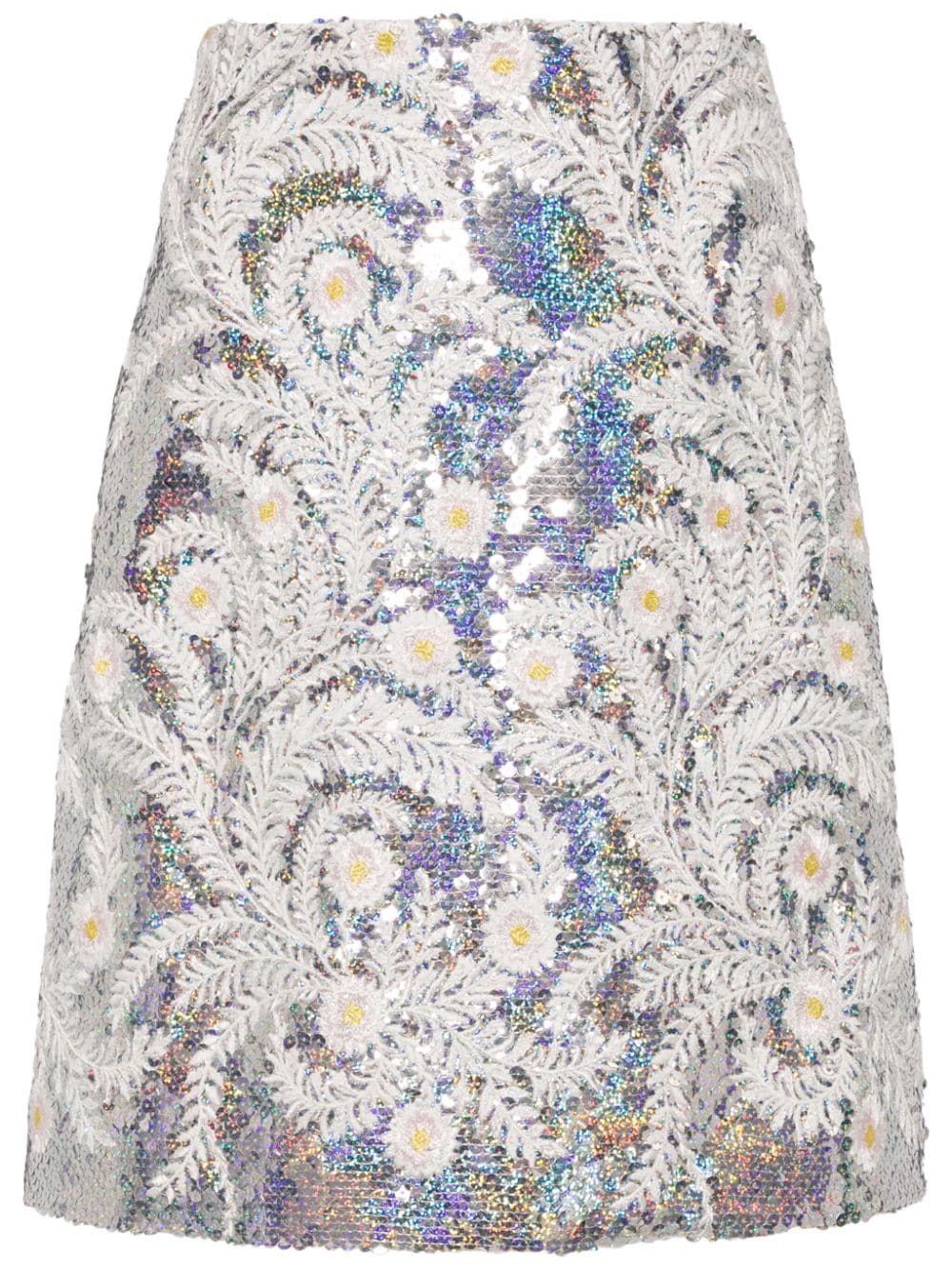 Giambattista Valli floral embroidery A-line skirt - Metallic von Giambattista Valli