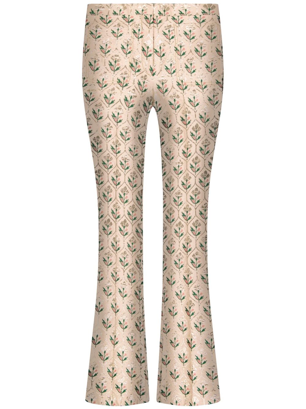 Giambattista Valli floral-jacquard cropped flared trousers - Neutrals von Giambattista Valli