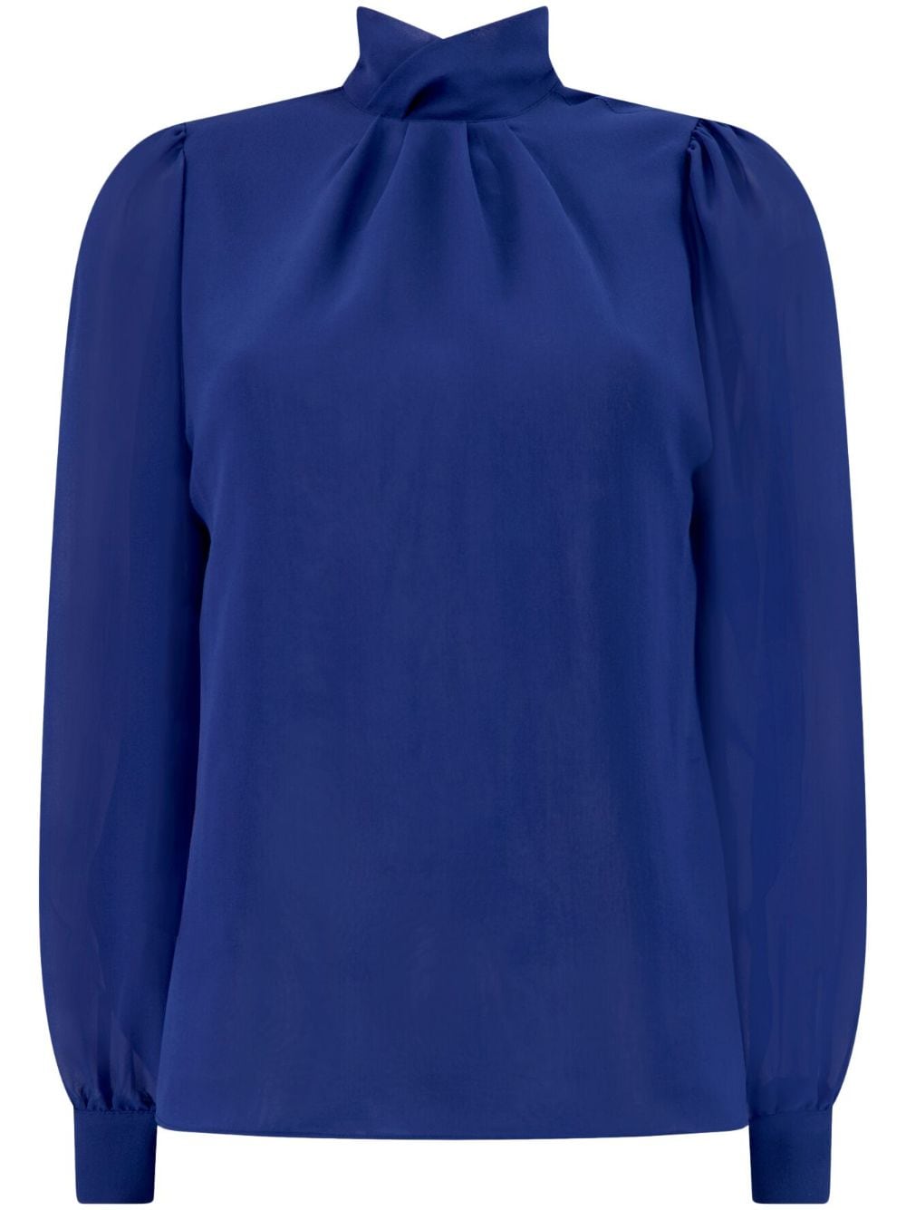 Giambattista Valli gathered crepe blouse - Blue von Giambattista Valli