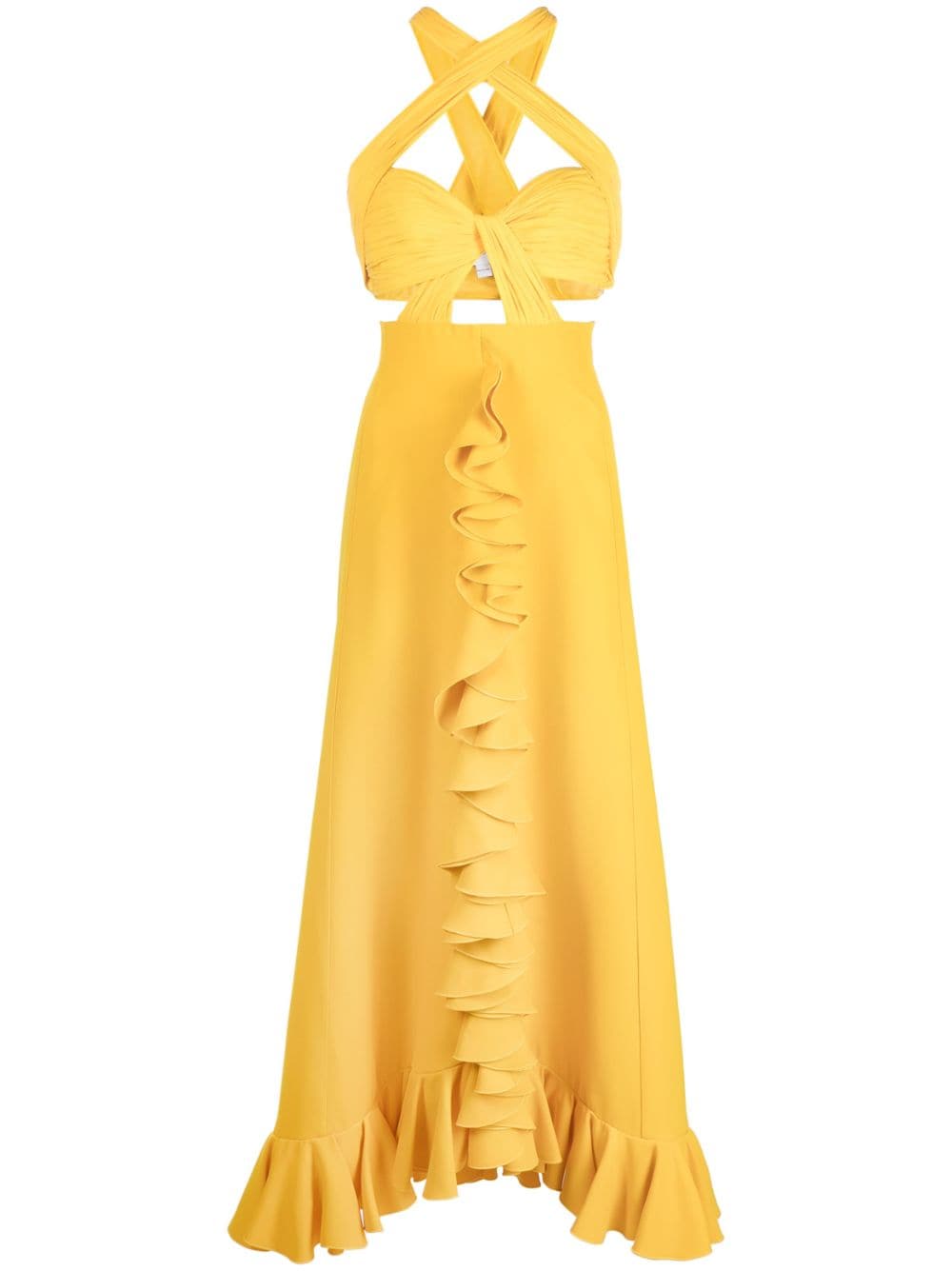 Giambattista Valli halterneck sleeveless maxi dress - Yellow von Giambattista Valli