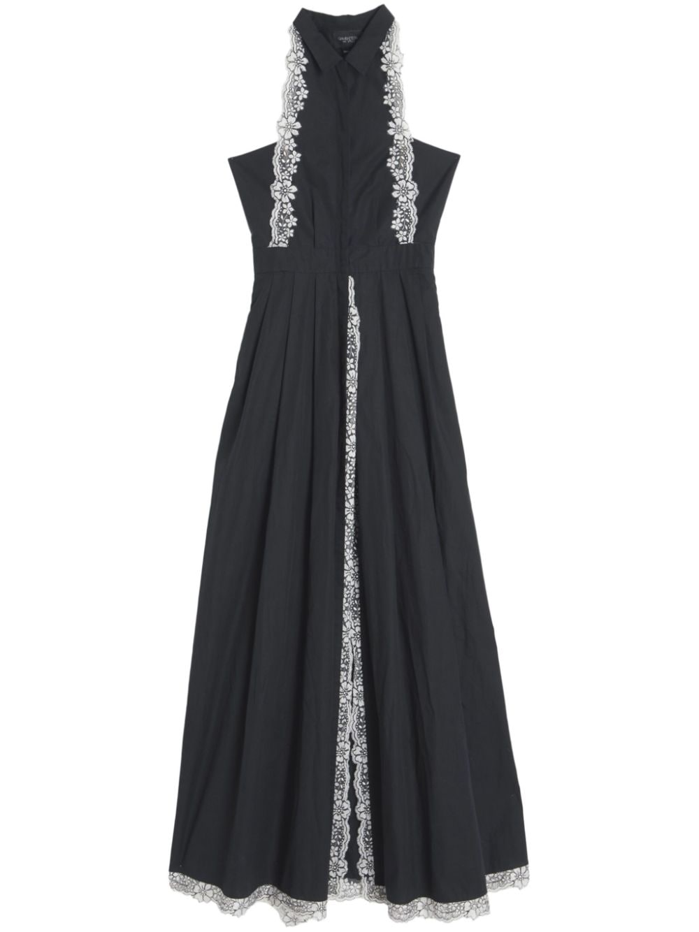 Giambattista Valli lace-trim cotton gown - Black von Giambattista Valli