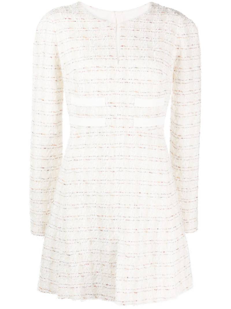 Giambattista Valli long-sleeve tweed minidress - Neutrals von Giambattista Valli