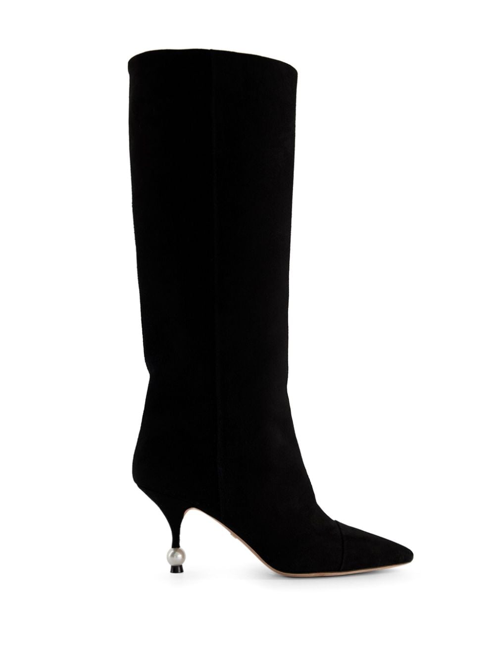 Giambattista Valli pearl-heel suede boots - Black von Giambattista Valli