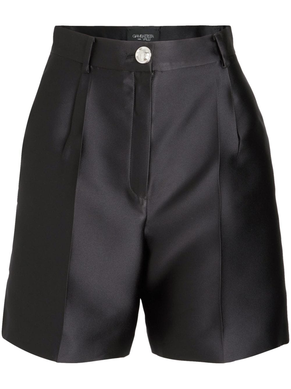 Giambattista Valli pleated silk-satin tailored shorts - Black von Giambattista Valli