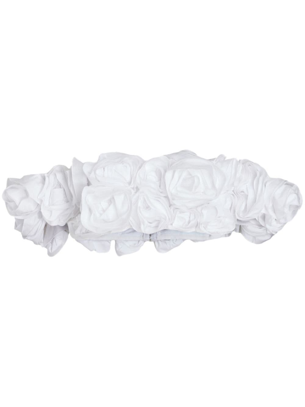 Giambattista Valli rose-embellished cropped top - White von Giambattista Valli