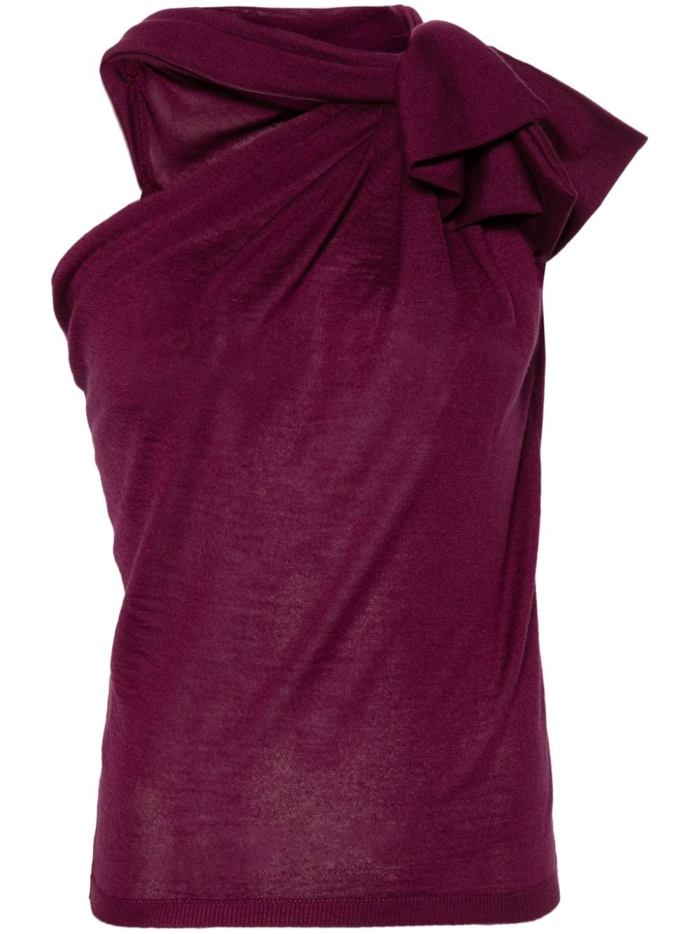 Giambattista Valli ruched-detail sleeveless top - Purple von Giambattista Valli