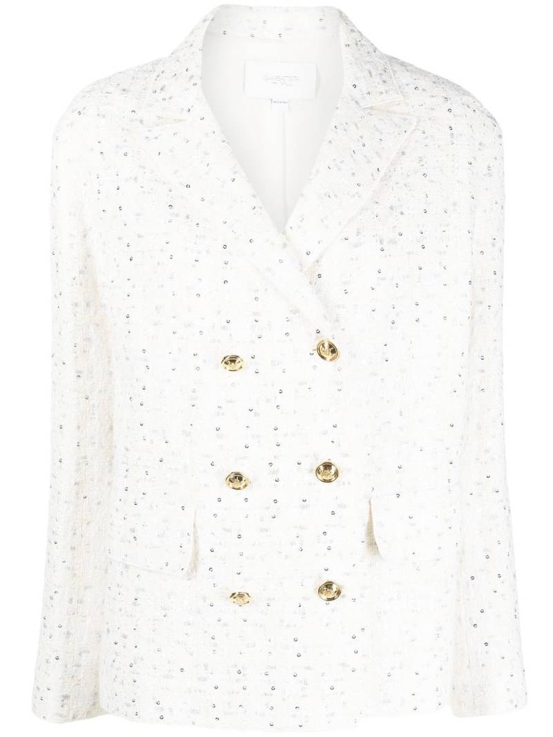 Giambattista Valli sequin double-breasted blazer - Neutrals von Giambattista Valli