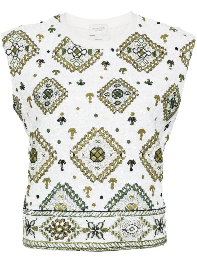 Giambattista Valli sequin-embelished tank top - Neutrals von Giambattista Valli