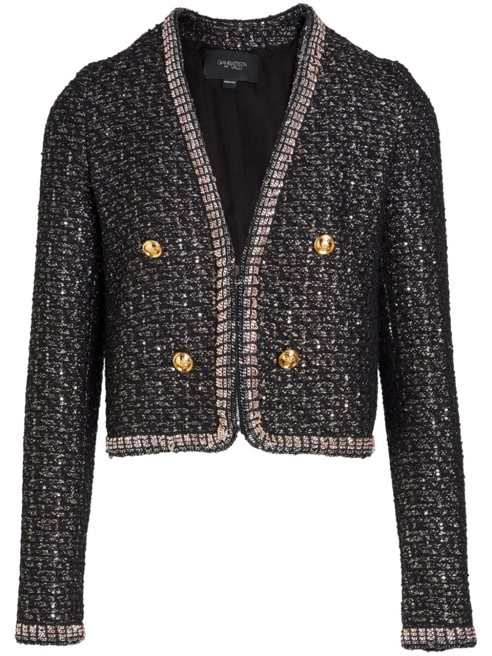 Giambattista Valli sequin-embellished tweed jacket - Black von Giambattista Valli