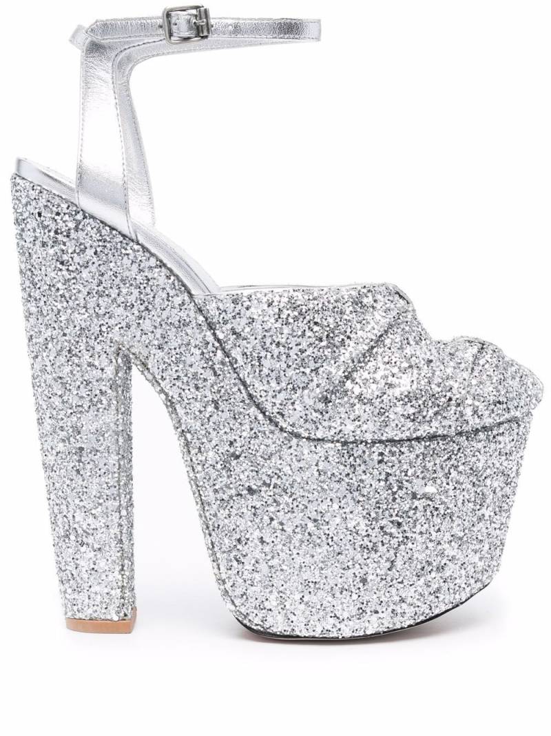 Giambattista Valli sparkle platform heels - Grey von Giambattista Valli