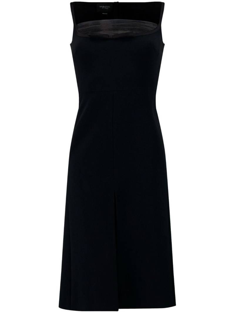 Giambattista Valli tulle-detail crepe midi dress - Black von Giambattista Valli