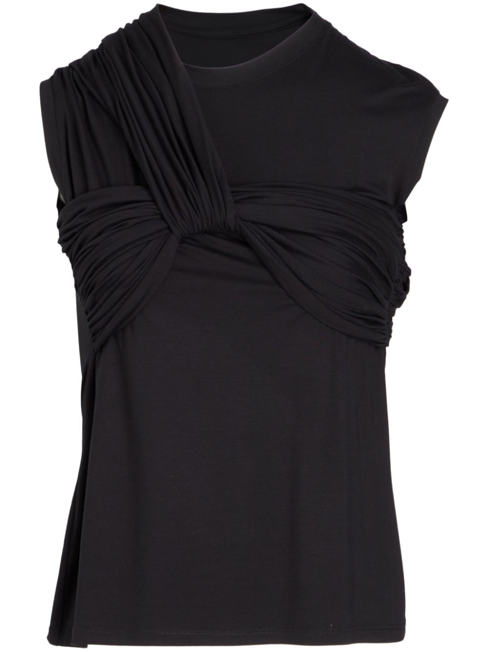 Giambattista Valli twist-detailing jersey T-shirt - Black von Giambattista Valli