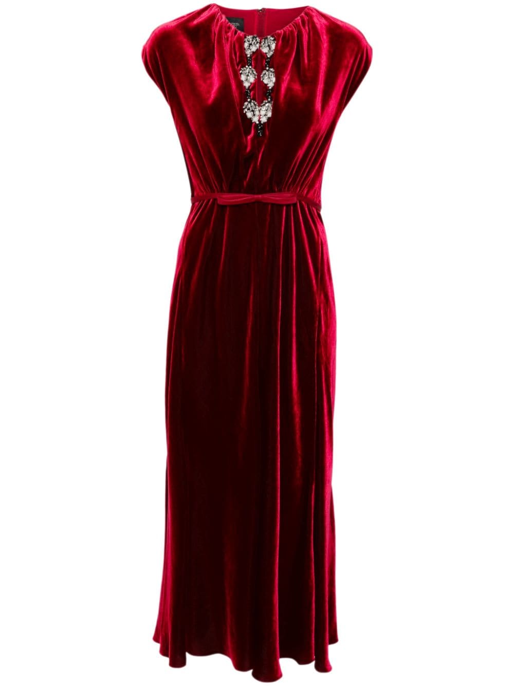 Giambattista Valli velvet midi dress - Red von Giambattista Valli