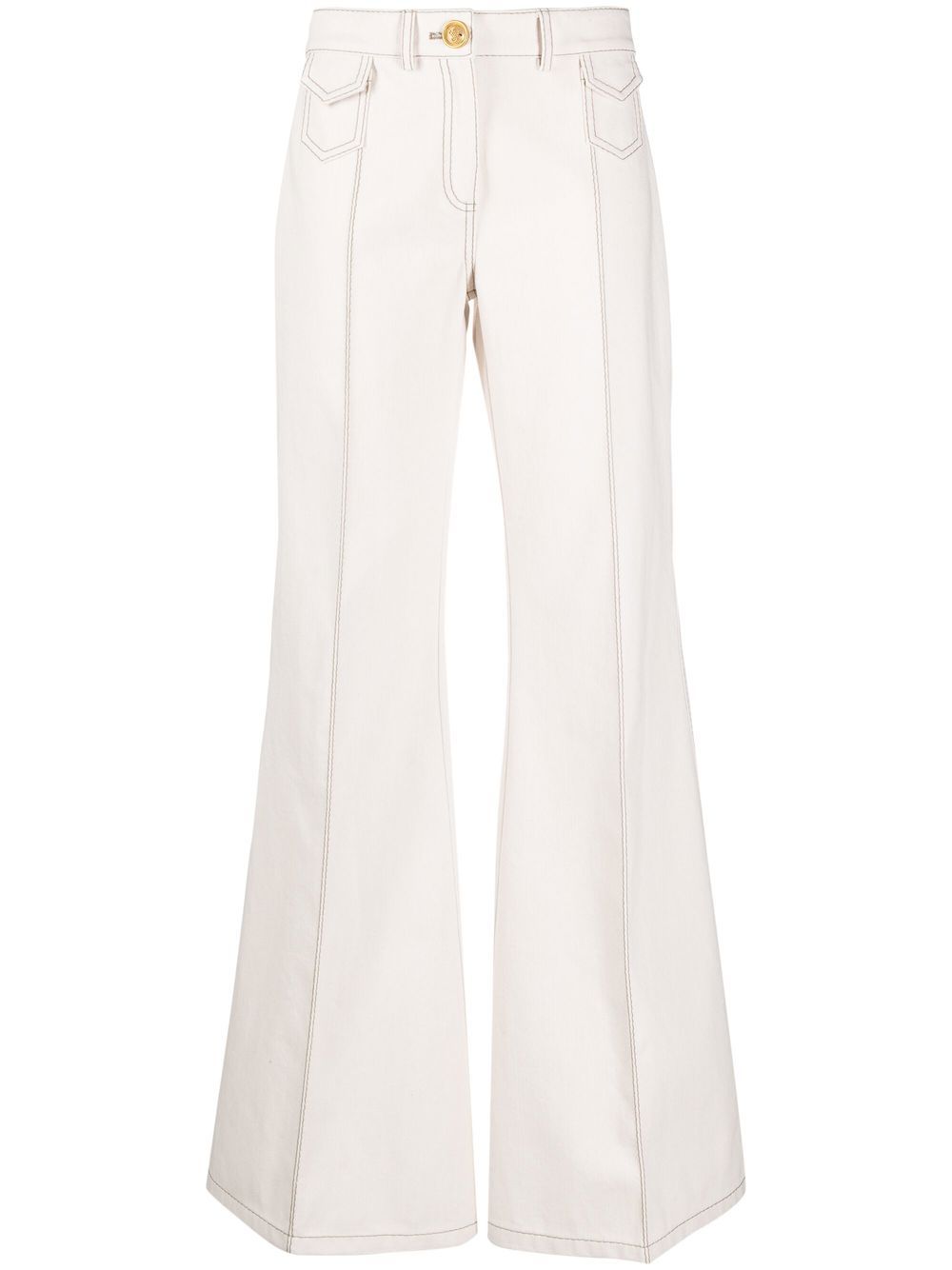 Giambattista Valli wide-leg flared trousers - Neutrals von Giambattista Valli