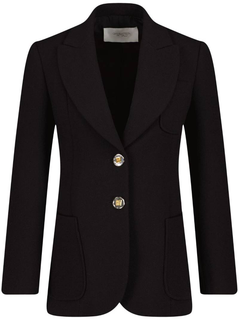 Giambattista Valli wool crepe single-breasted blazer - Black von Giambattista Valli