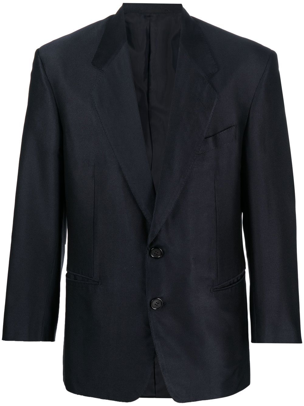 Gianfranco Ferré Pre-Owned 1980s notch lapels blazer - Blue von Gianfranco Ferré Pre-Owned