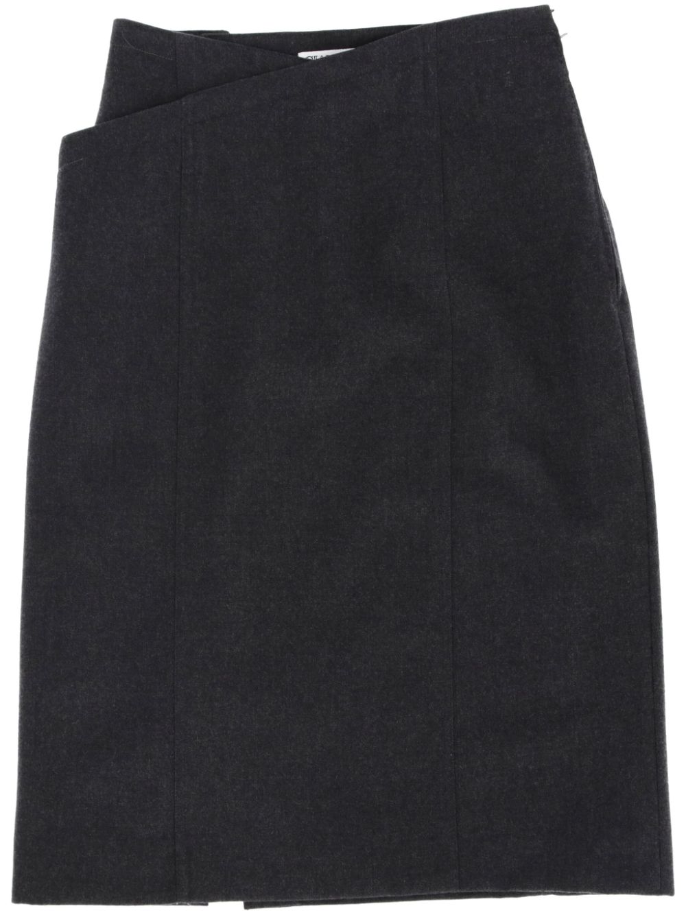 Gianfranco Ferré Pre-Owned 1980s wool midi skirt - Grey von Gianfranco Ferré Pre-Owned