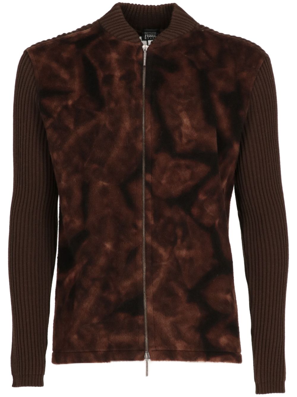 Gianfranco Ferré Pre-Owned 1990 abstract-print cardigan - Brown von Gianfranco Ferré Pre-Owned