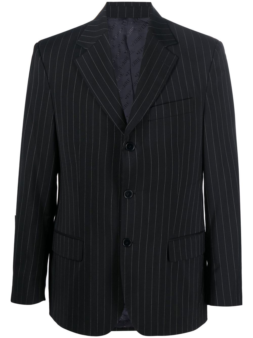 Gianfranco Ferré Pre-Owned 1990s notched lapels pinstripe blazer - Blue von Gianfranco Ferré Pre-Owned