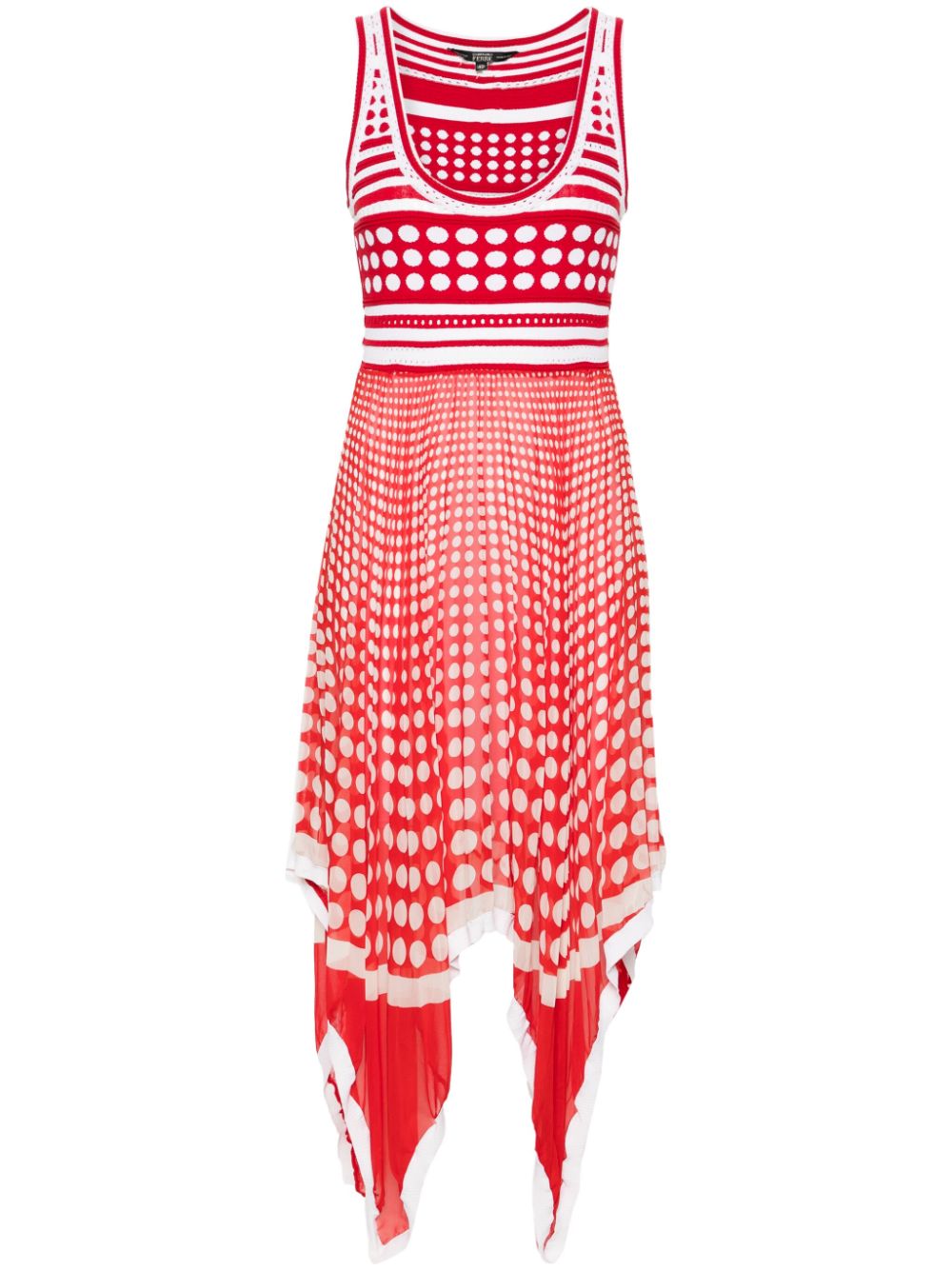 Gianfranco Ferré Pre-Owned 2000s Ferre polka-dot midi dress - Red von Gianfranco Ferré Pre-Owned