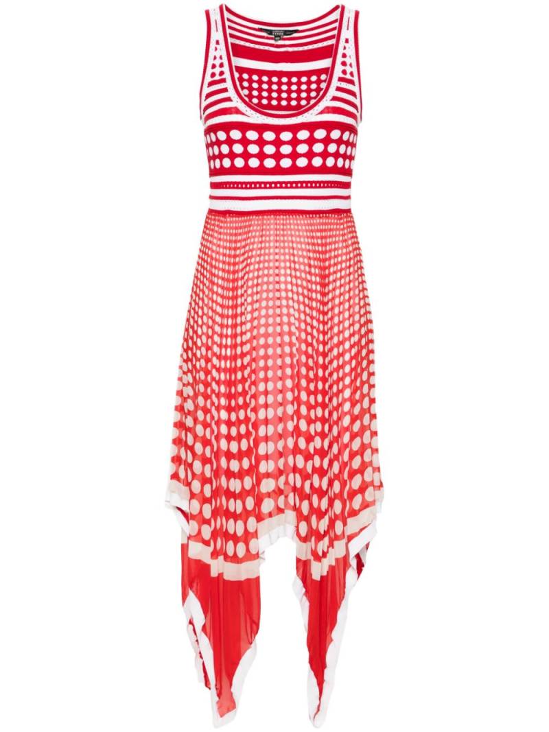 Gianfranco Ferré Pre-Owned 2000s Ferre polka-dot midi dress - Red von Gianfranco Ferré Pre-Owned