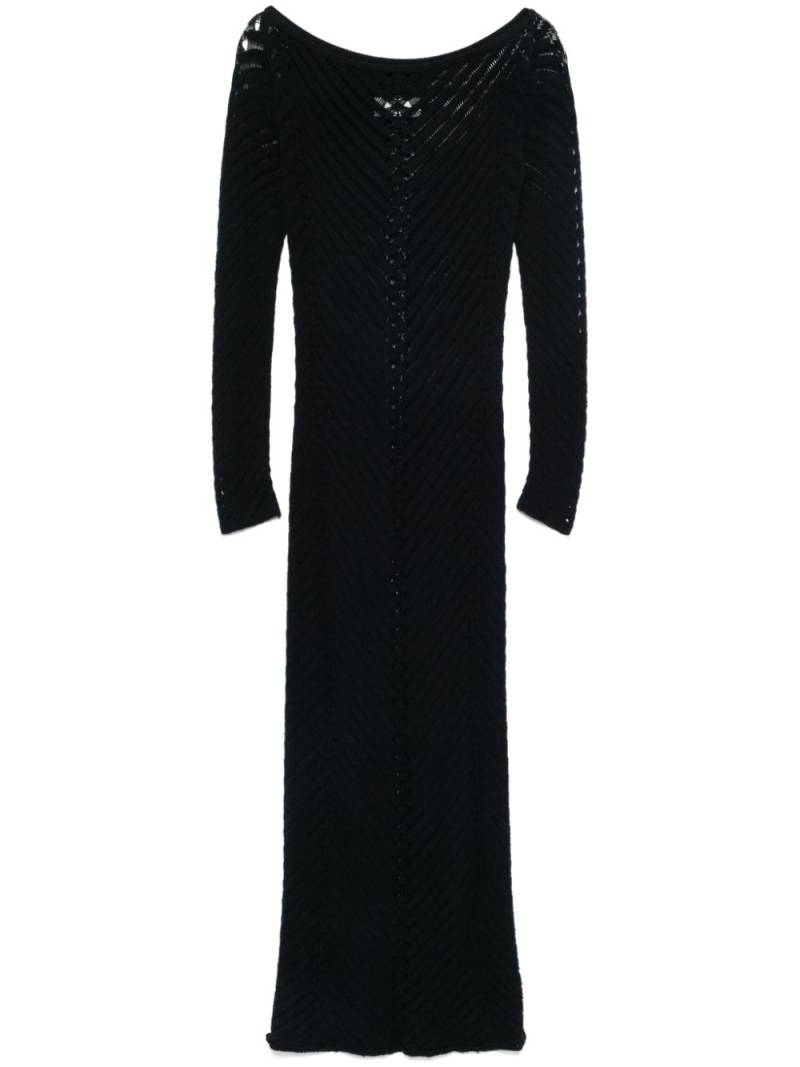 Gianfranco Ferré Pre-Owned 2000s open-knit maxi dress - Blue von Gianfranco Ferré Pre-Owned