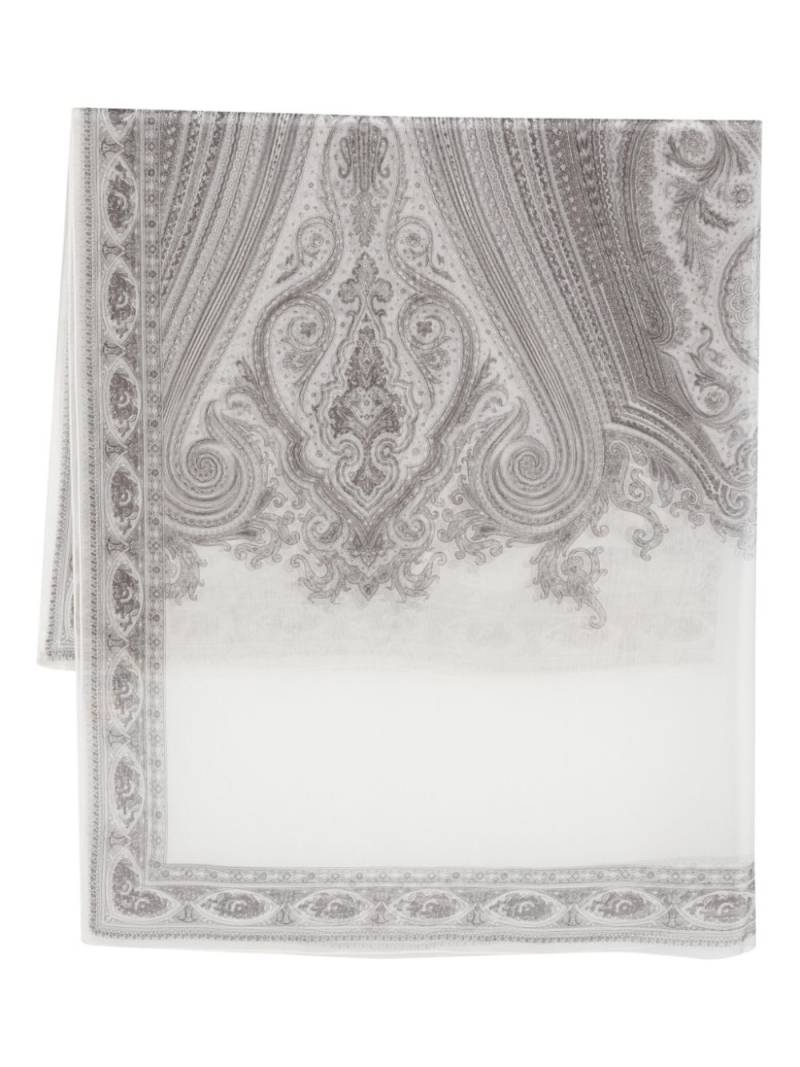 Gianfranco Ferré Pre-Owned baroque-pattern print silk scarf - White von Gianfranco Ferré Pre-Owned