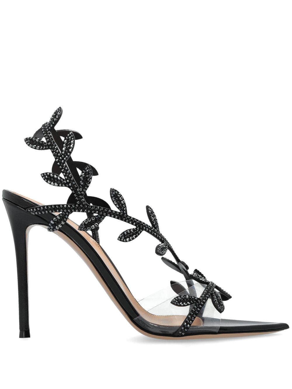 Gianvito Rossi 105mm Flavia leather sandals - Black von Gianvito Rossi