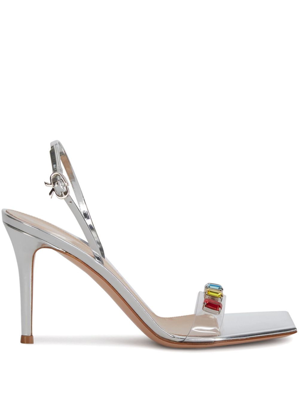 Gianvito Rossi 105mm crystal-embellished sandals - Silver von Gianvito Rossi