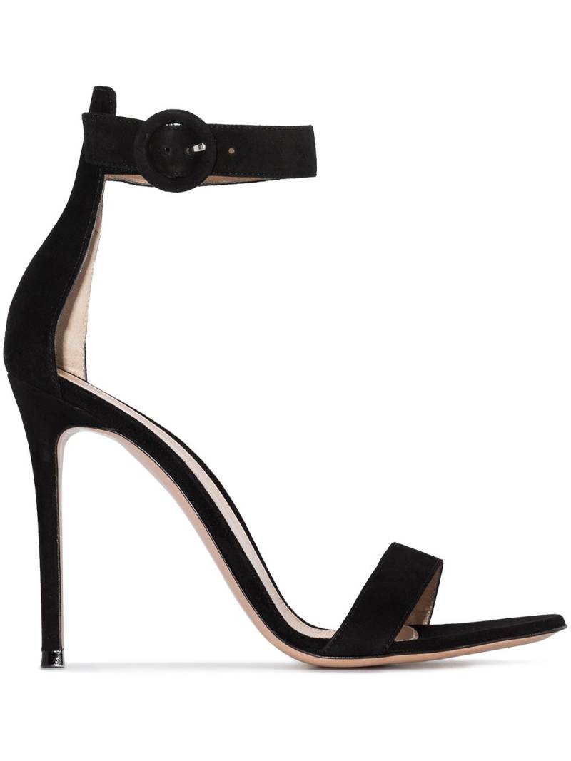 Gianvito Rossi Portofino 105mm suede sandals - Black von Gianvito Rossi