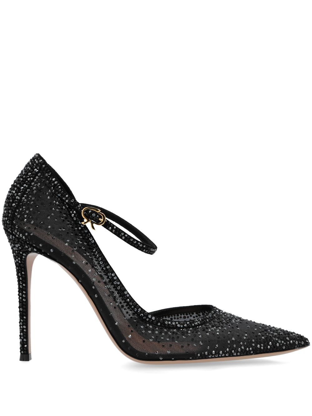 Gianvito Rossi 115mm crystal-embellished pumps - Black von Gianvito Rossi