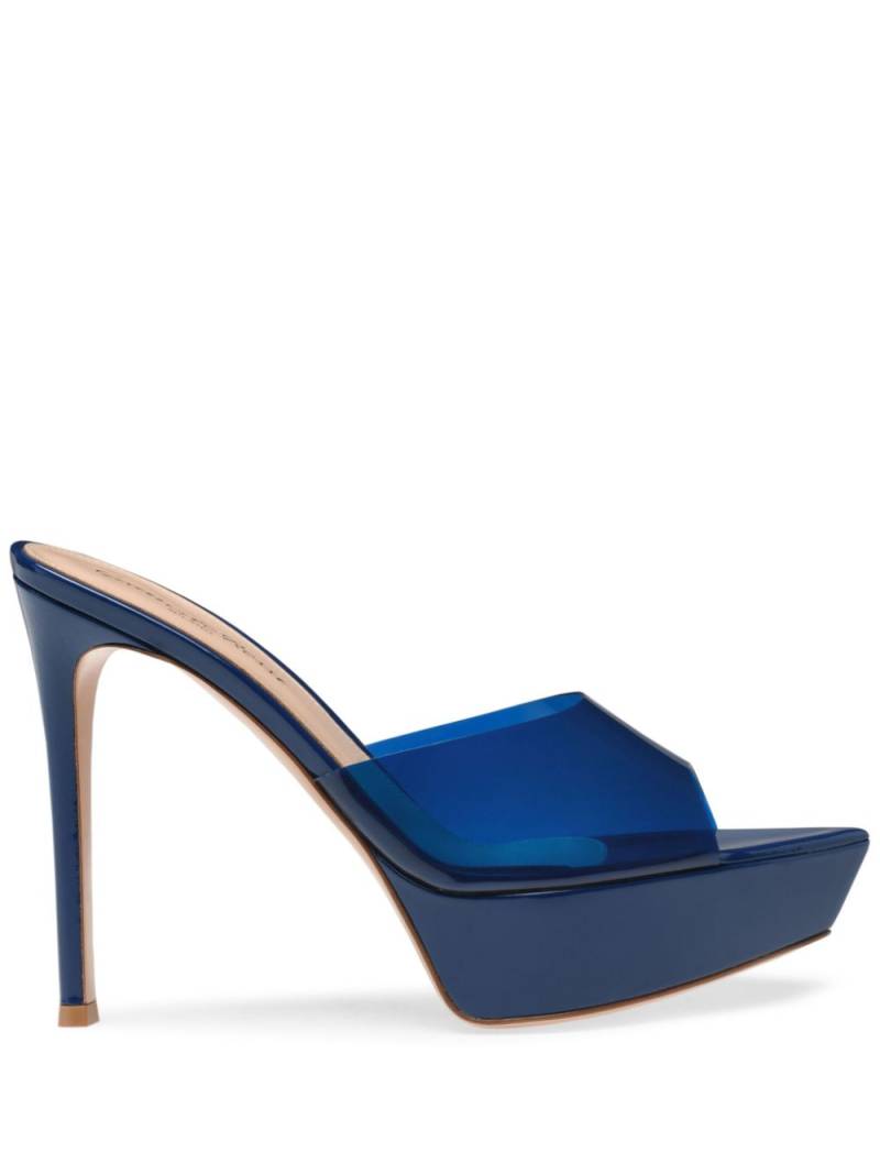 Gianvito Rossi 120mm Betty mules - Blue von Gianvito Rossi