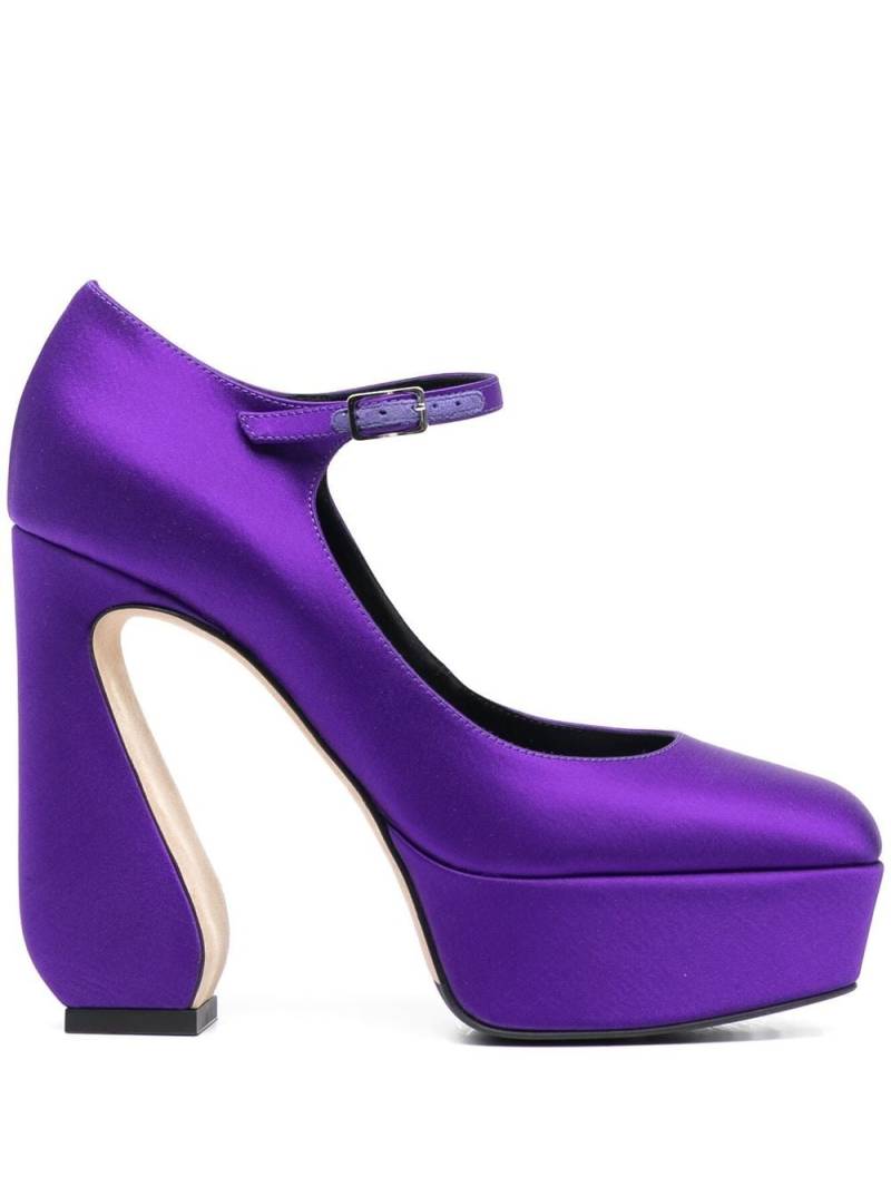 Si Rossi platform 130mm Mary Jane pumps - Purple von Si Rossi