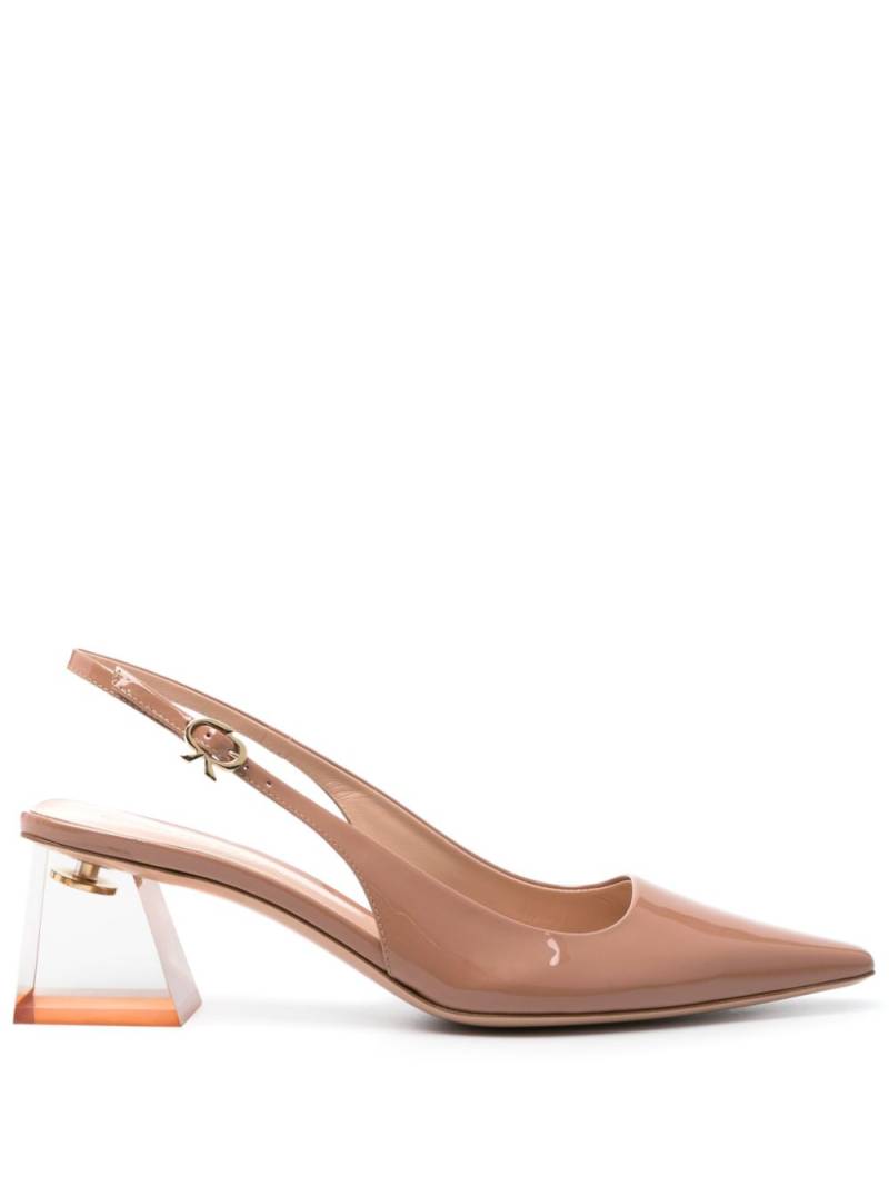 Gianvito Rossi 50mm slingback pumps - Brown von Gianvito Rossi