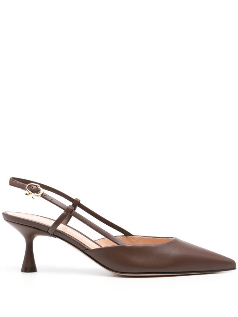 Gianvito Rossi Ascent 55mm slingback pumps - Brown von Gianvito Rossi