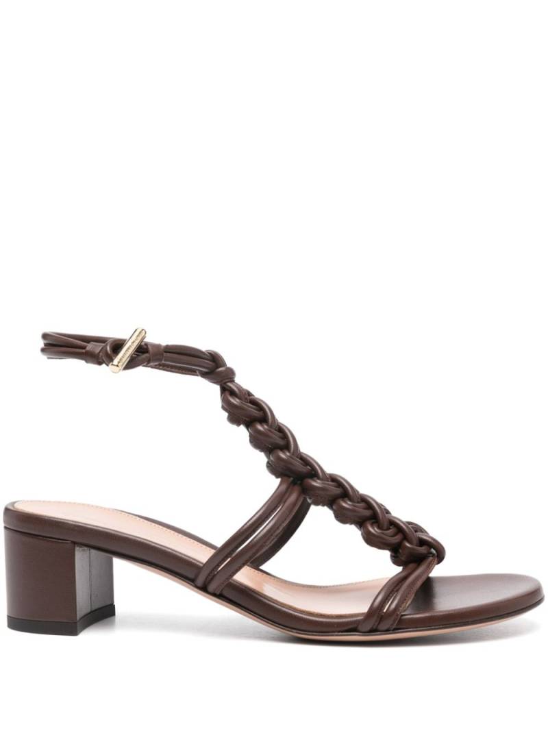 Gianvito Rossi 55mm braided sandals - Brown von Gianvito Rossi