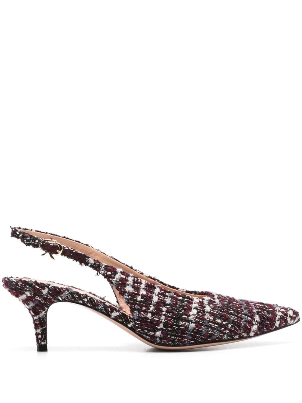 Gianvito Rossi 55mm tweed slingback pumps - Red von Gianvito Rossi