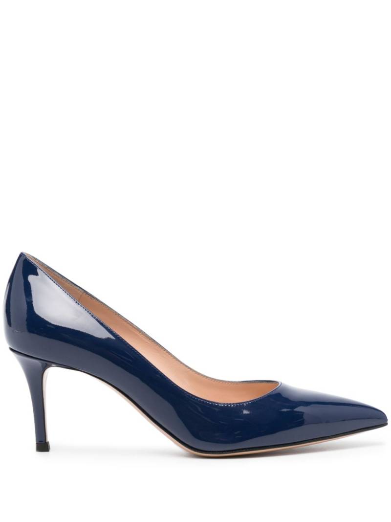 Gianvito Rossi 70mm patent-leather pumps - Blue von Gianvito Rossi