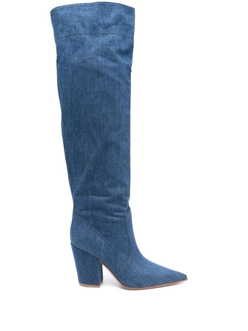 Gianvito Rossi 85mm Keinna boots - Blue von Gianvito Rossi