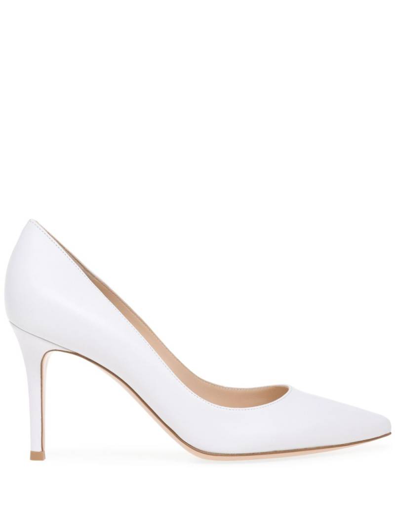 Gianvito Rossi 85mm leather pumps - White von Gianvito Rossi