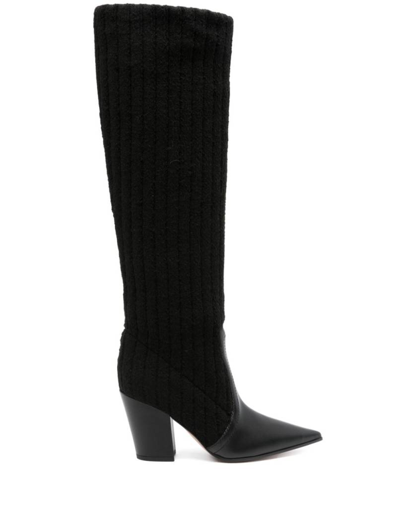 Gianvito Rossi 85mm panelled-design boots - Black von Gianvito Rossi