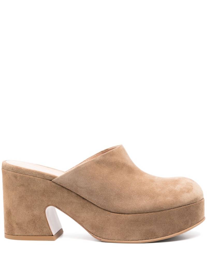 Gianvito Rossi 90mm Lyss mules - Brown von Gianvito Rossi