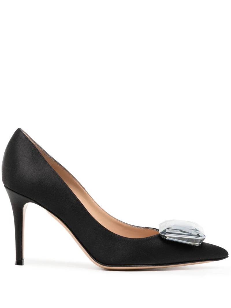 Gianvito Rossi 90mm crystal-detail pumps - Black von Gianvito Rossi