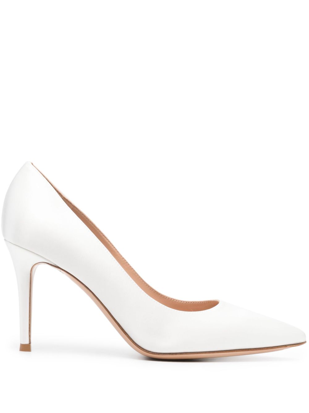 Gianvito Rossi 90mm satin-finish pumps - Neutrals von Gianvito Rossi