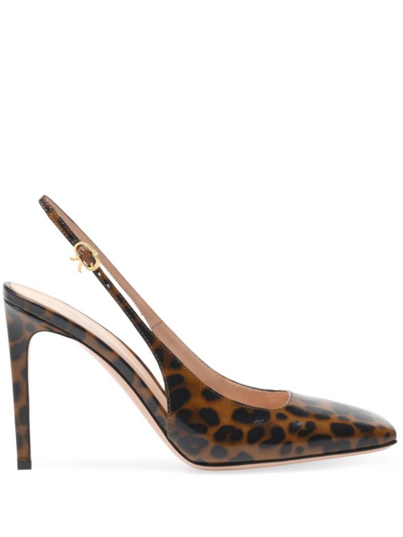 Gianvito Rossi 95mm Christina slingback pumps - Brown von Gianvito Rossi