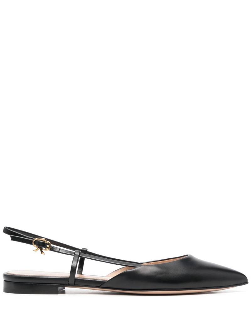 Gianvito Rossi Ascent 05 slingback ballerina shoes - Black von Gianvito Rossi