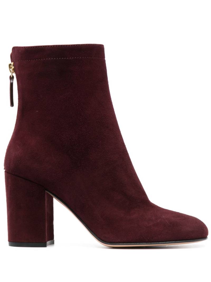 Gianvito Rossi Bellamy 75mm ankle suede boots - Red von Gianvito Rossi