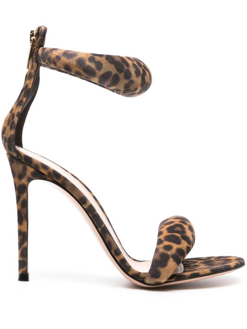 Gianvito Rossi Bijoux 105mm leopard-print sandals - Brown von Gianvito Rossi