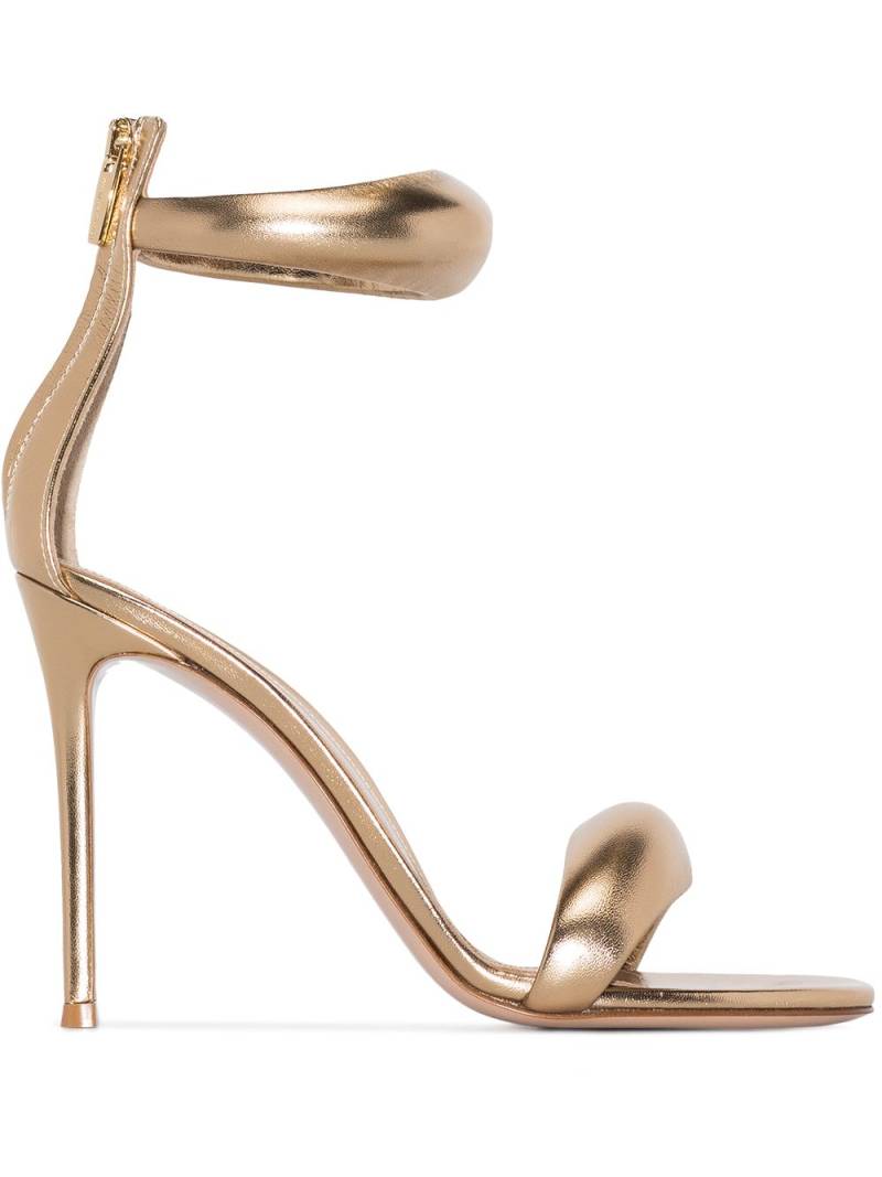 Gianvito Rossi Bijoux 105mm leather sandals - Gold von Gianvito Rossi